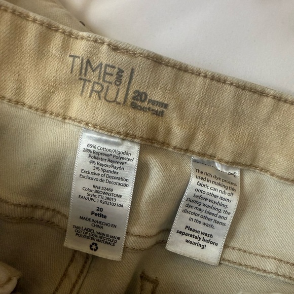 Time and Tru Women's Khaki Jeans Size 20 Petite - Picture 3 of 6